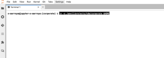 Terminal selection screenshot
